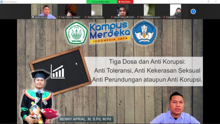 Sosialisasi Tiga Dosa  Anti Toleransi, Anti Kekerasan Seksual, Anti Perundungan, dan Anti Korupsi.