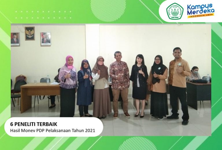 Peraih Peneliti Terbaik Hasil Monev PDP Pelaksanaan Tahun 2021