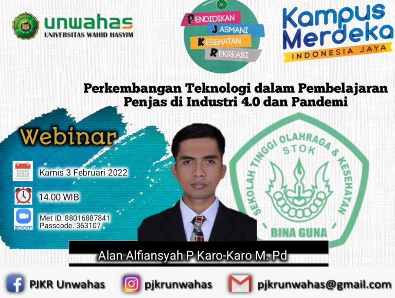 Webinar Perkembangan Teknologi Dalam Pembelajaran Penjas Di Industri 4.0 dan Pandemi